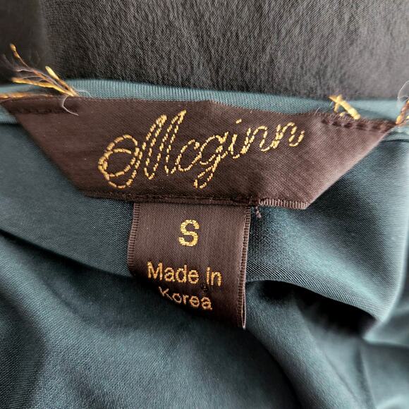 McGinn Slip Dress with Silk Sheer Top size Small - Picture 3 of 7